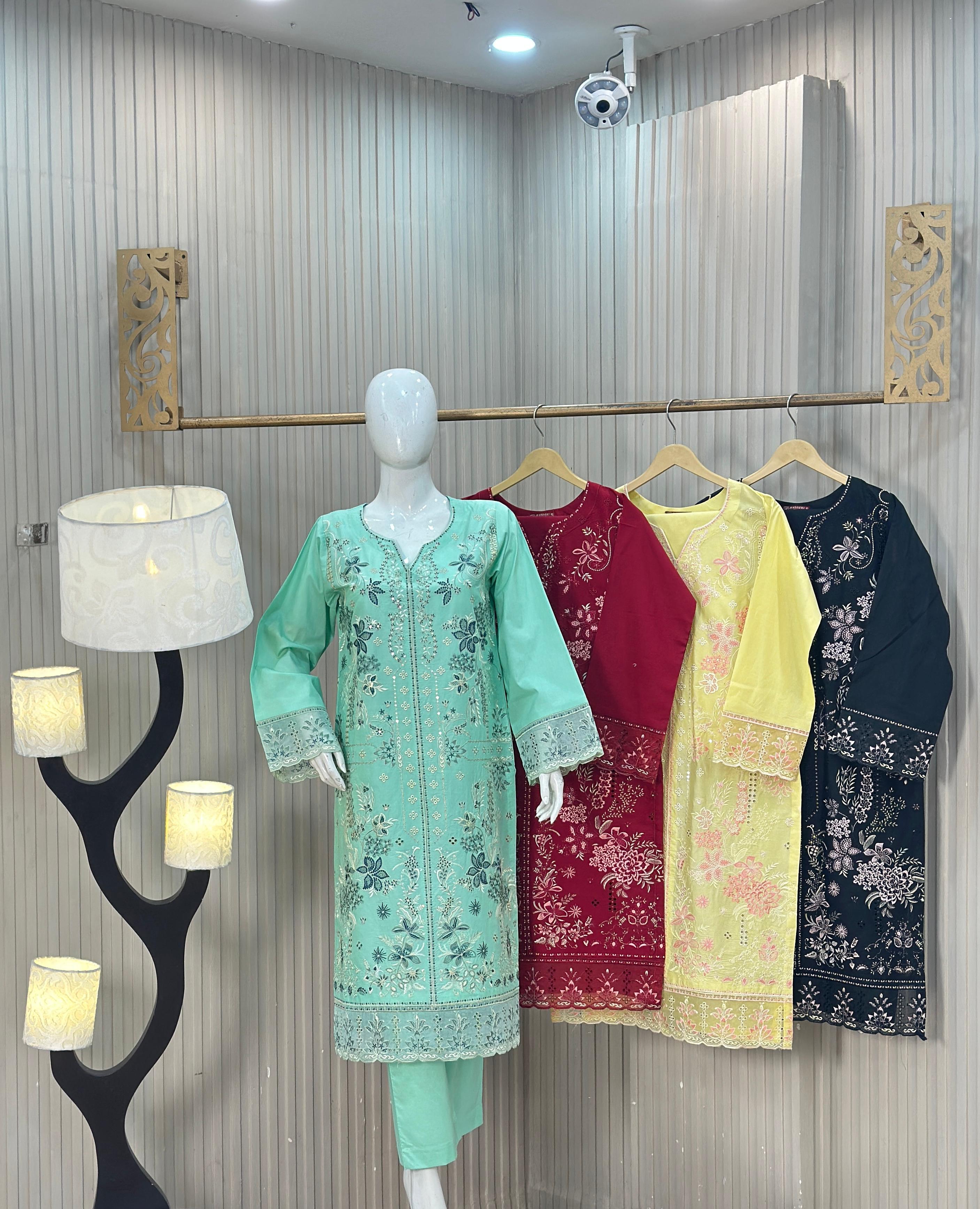 RangQari Mint Embroidered Lawn Suit product image 1